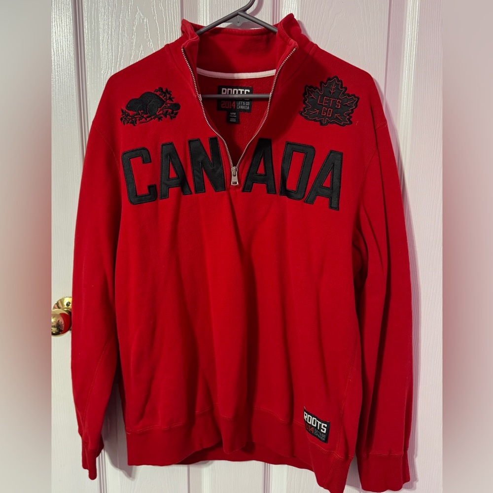 Roots Bold Red 2014 Canada Sweater